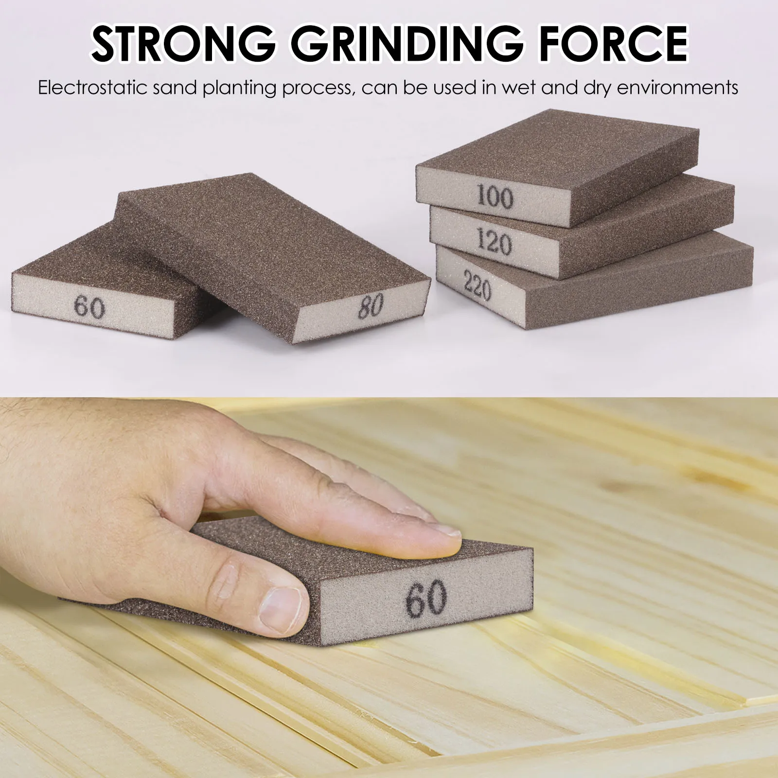 23Pcs Sanding Sponge Assortment Set Multi Grit Reusable Rectangle Car Polishing Sanding Sponge Sandpaper Block Wet and Dry Use