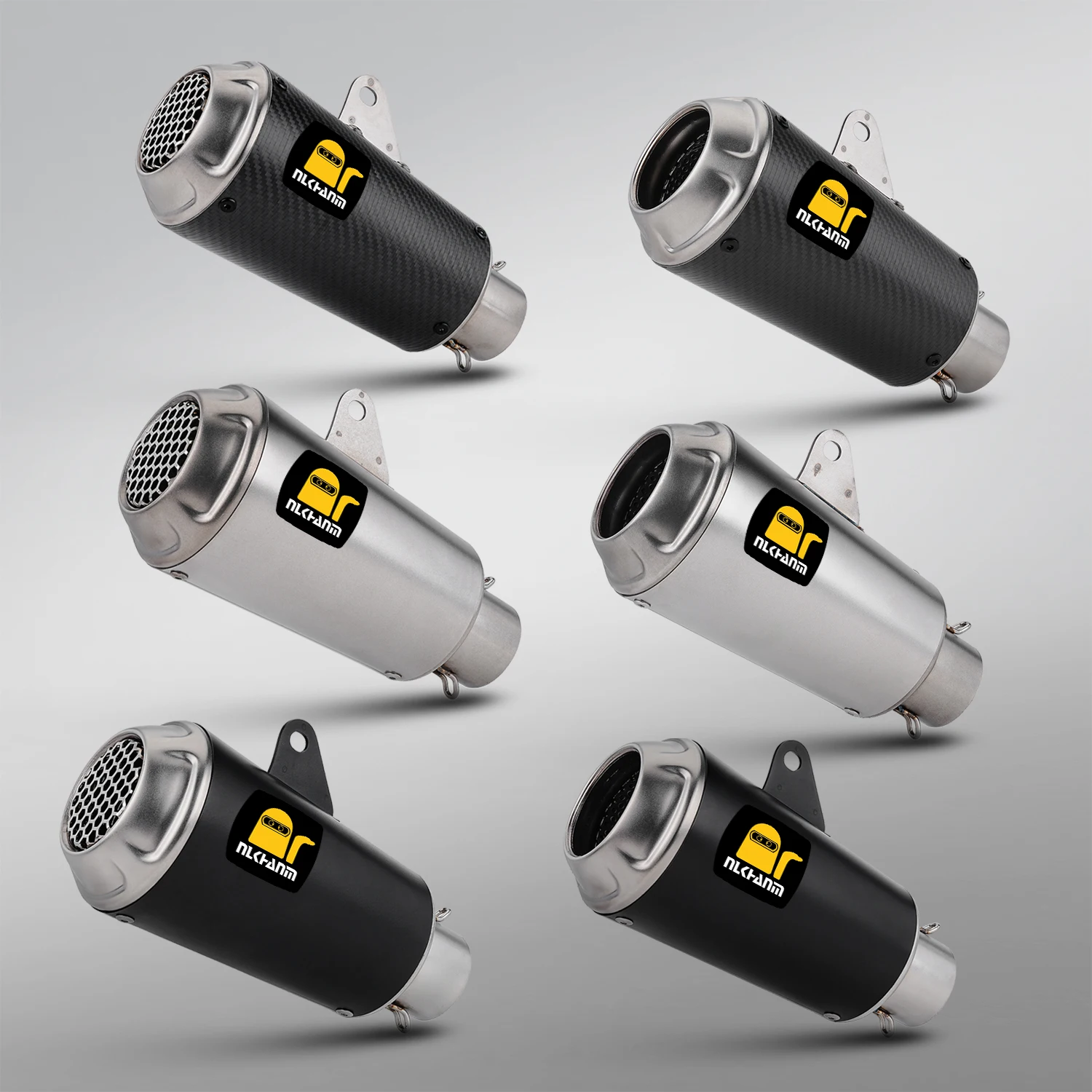 

51mm Universal Motorcycle Exhaust LV10 Muffler GP Escape Moto Scooter For Er6N S1000RR Gsxs750 Z900 R6 R3 R25 MT09