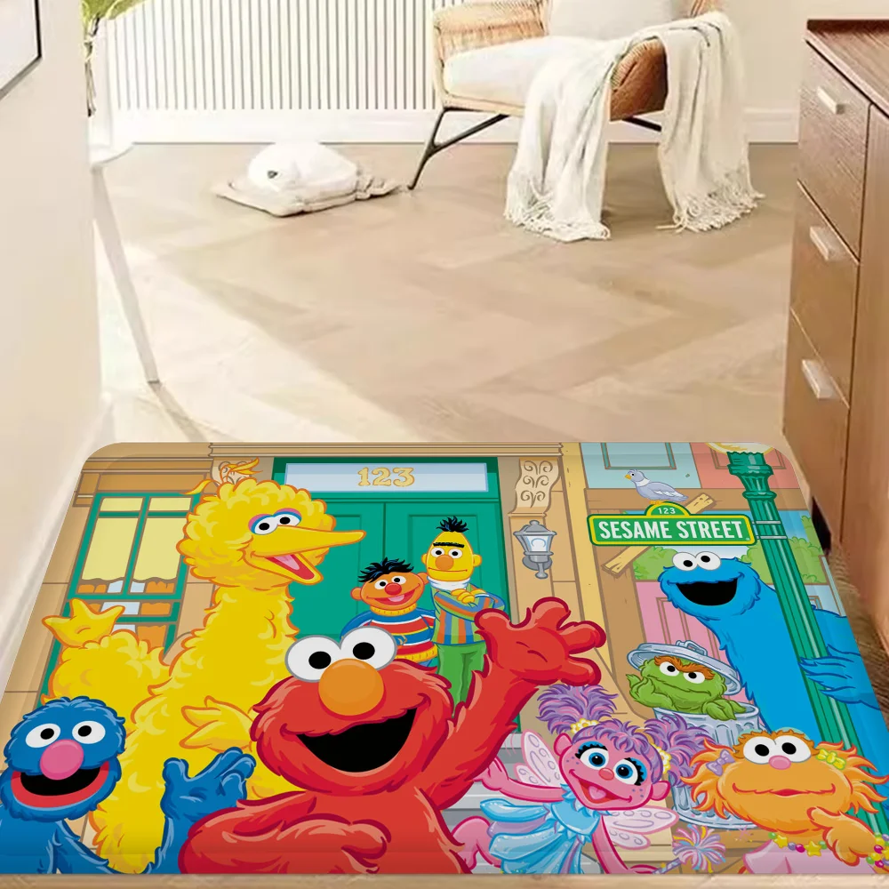 Cute Cookies Sesame Street Floor Mat Retro Multiple Choice Living Room Kitchen Rug Non-Slip Modern Home Decor