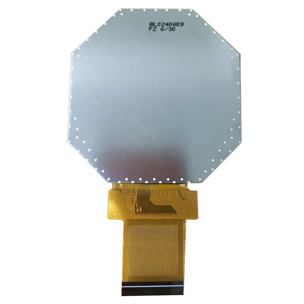 Tela LCD redonda 480P de 2,4 polegadas 480x480 interface RGB 480 cd/ ㎡   Controlador ST7701 suporta painel de toque sem MOQ