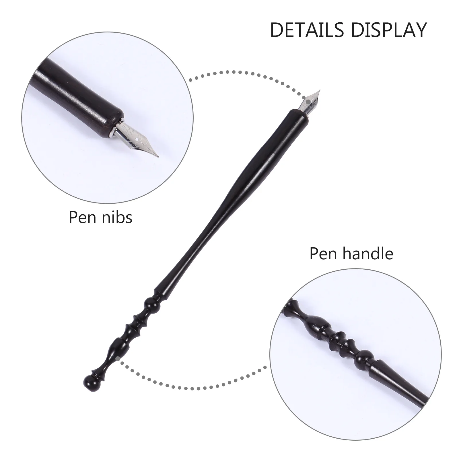 

1 set Wood Handle Dip Pen Set Sturdy Writing Drawing Tool For Calligraphy Painting English Practice School Student Kids Art