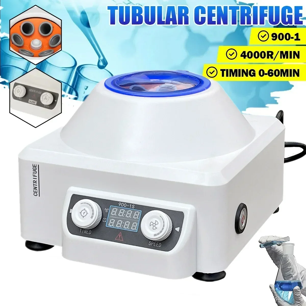 Laboratory Electric Centrifuge800/900 Low Speed 4000rpm 2086xg 6*10ml Plasma Serum PRP PRF Separate Machine AC 110V 220V 230V