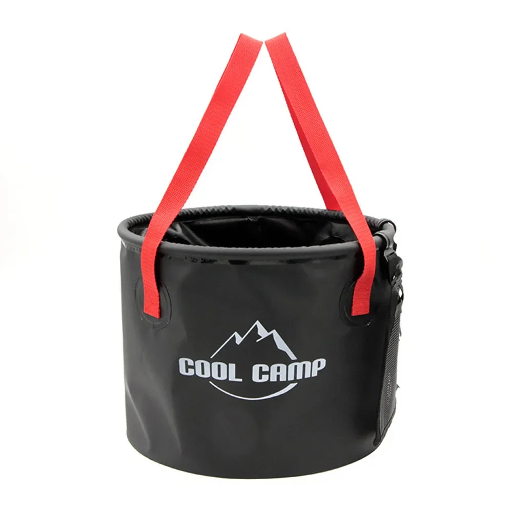 Convenient And Portable Collapsible Water Container Fishing Water Bucket Compact Storage Heavy Duty PVC Tarpaulin