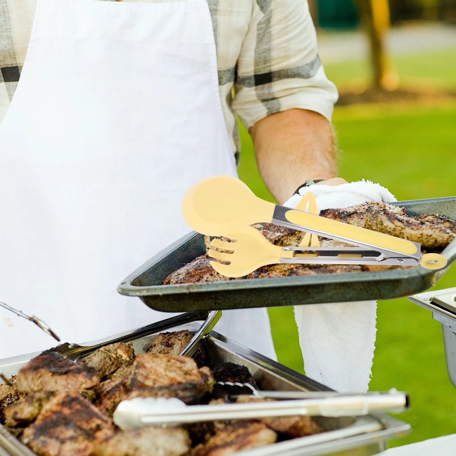 

Self-locking Silicone Tongs Heat Resistant BBQ Grilling Frying Serving Food Cooking Tongs Practical Pasta Tools