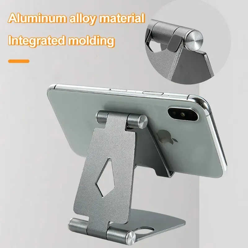 Metal Mobile Phone Holder Stand On Desktop Aluminum Alloy Tablet Holder For IPhone/IPad/Xiaomi Universal Table Cell Phone Stand