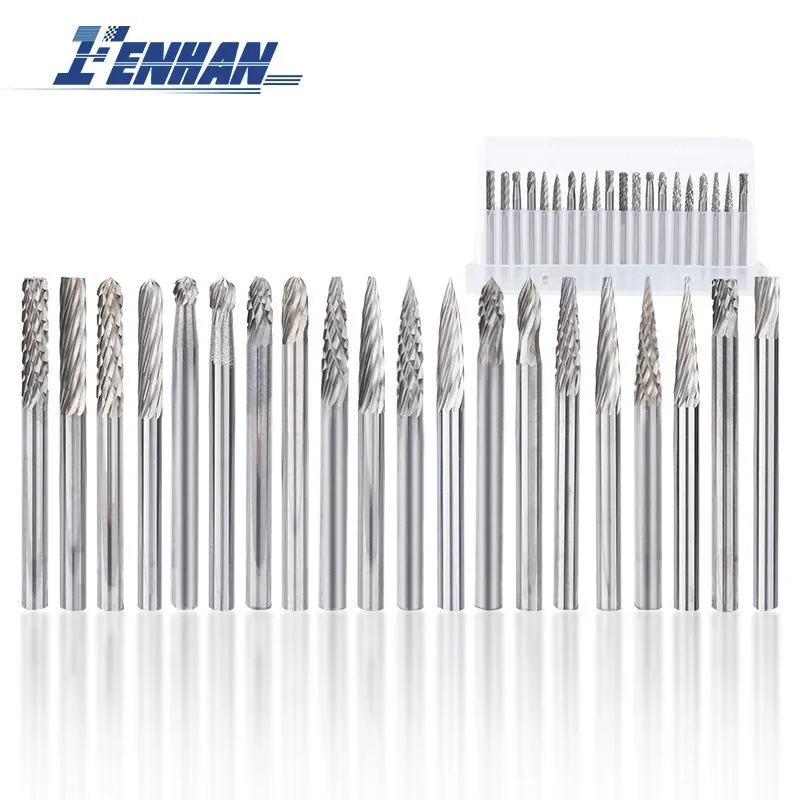 

Rotary Files Rotary Burrs Set Routing Router Drill Bits Wood Carving Milling Cutter for Dremel Rotary Tools Accessories 20pcs