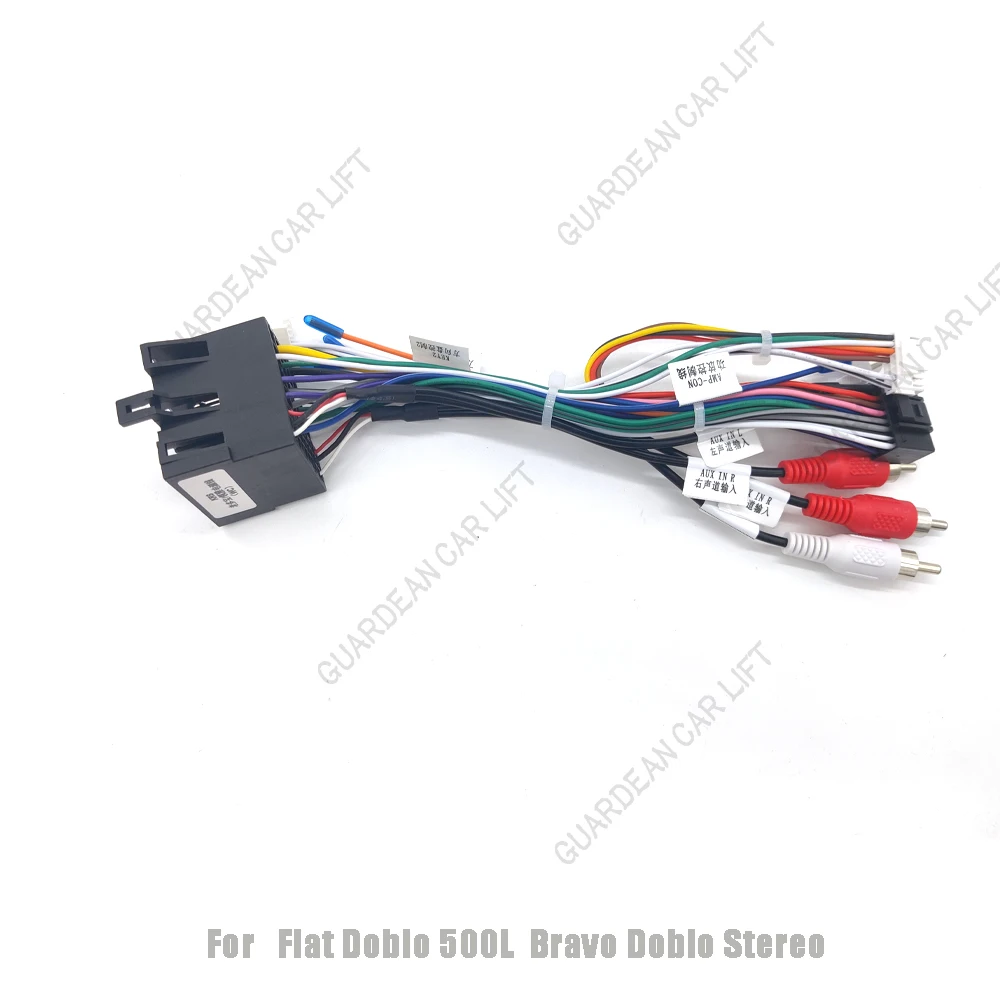 2 Din Car Radio Connector Socket Cable Power Wiring Harness with CAN Bus for Fiat Doblo 500 Punto Linea Bravo Palio Panda