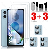 6 In 1 Tempered Glass Screen Protectors For Motorola Moto G54 5G Camera Glass MotoG54 Moto Rola G54 G 54 54G 2023 XT2343-1 6.5\