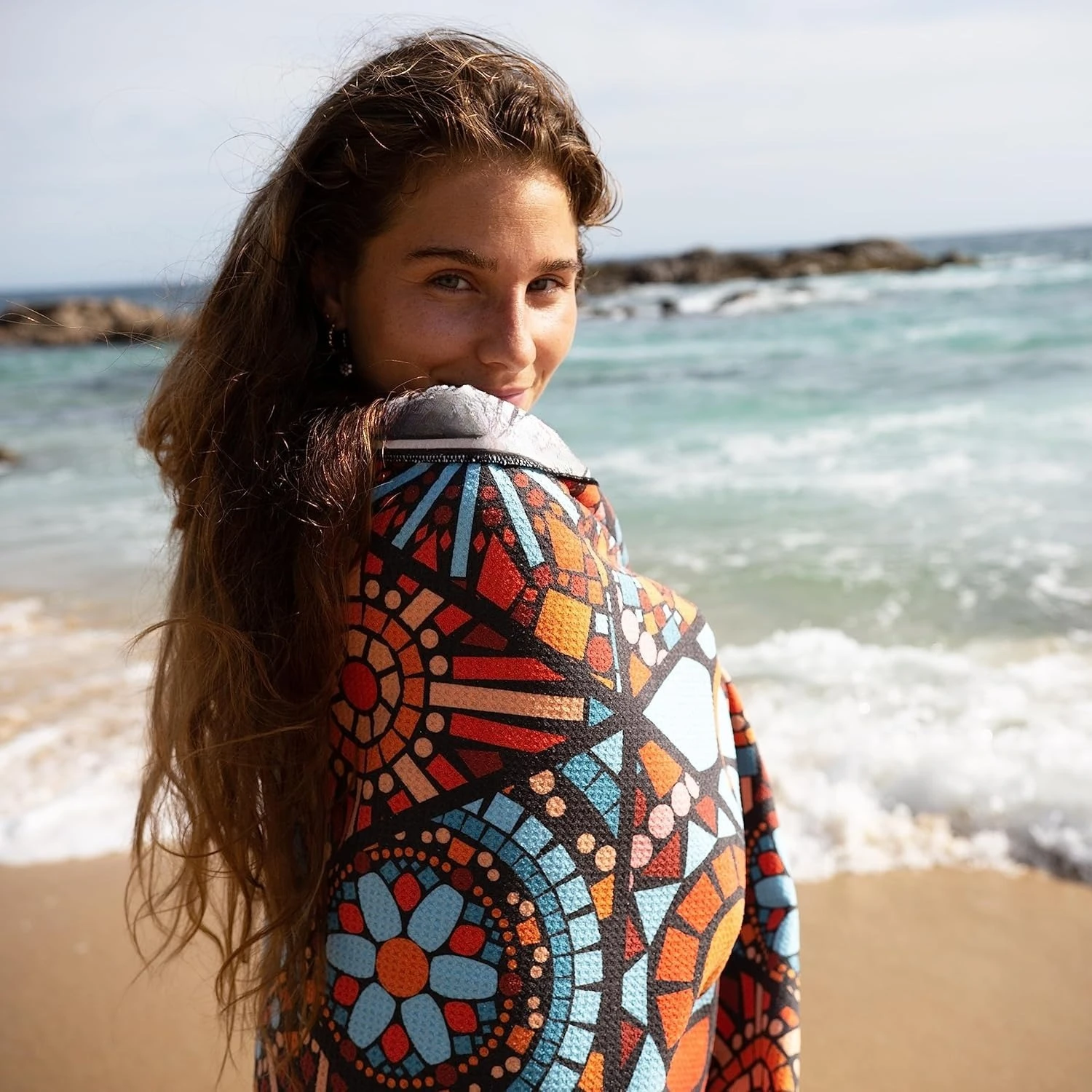 Geometry pattern Beach Towel for Family stuffs friend Gifts Quick-Dry Sand free For Bath Yoga Tourism Beach Camping Swimming GYM