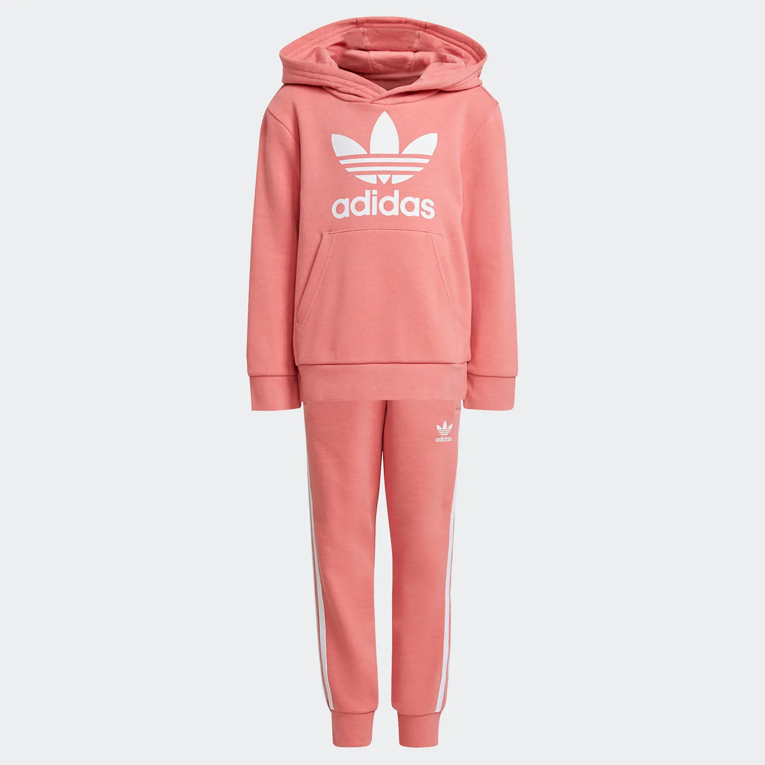 Conjunto deportivo informal de ropa infantil de invierno con trébol auténtico de Adidas GN8207