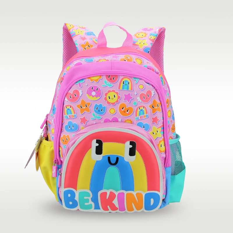 Australia smiggle original children's schoolbag girls Material Rainbow shoulder backpack Kawaii 3-7 year modeling bags 14 inch