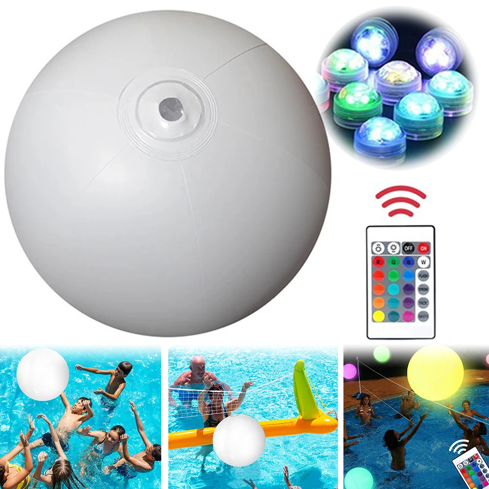 Outdoor Lighting Around Pool - LED Glowing Balloon Luminous Bouncy Ball