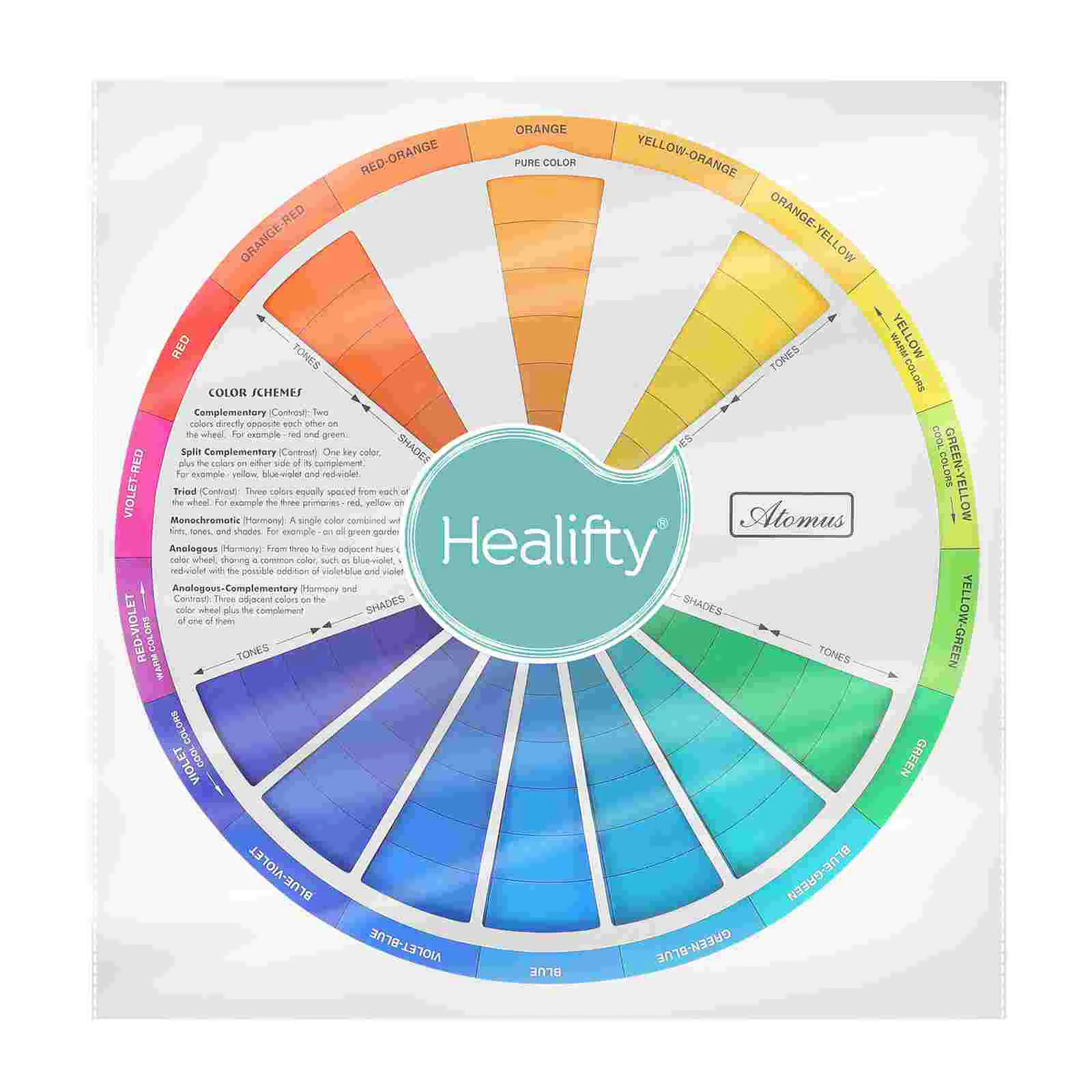 Gradient Color Wheel The Tools Small Pocket Standard Card Learning Mixing Chart