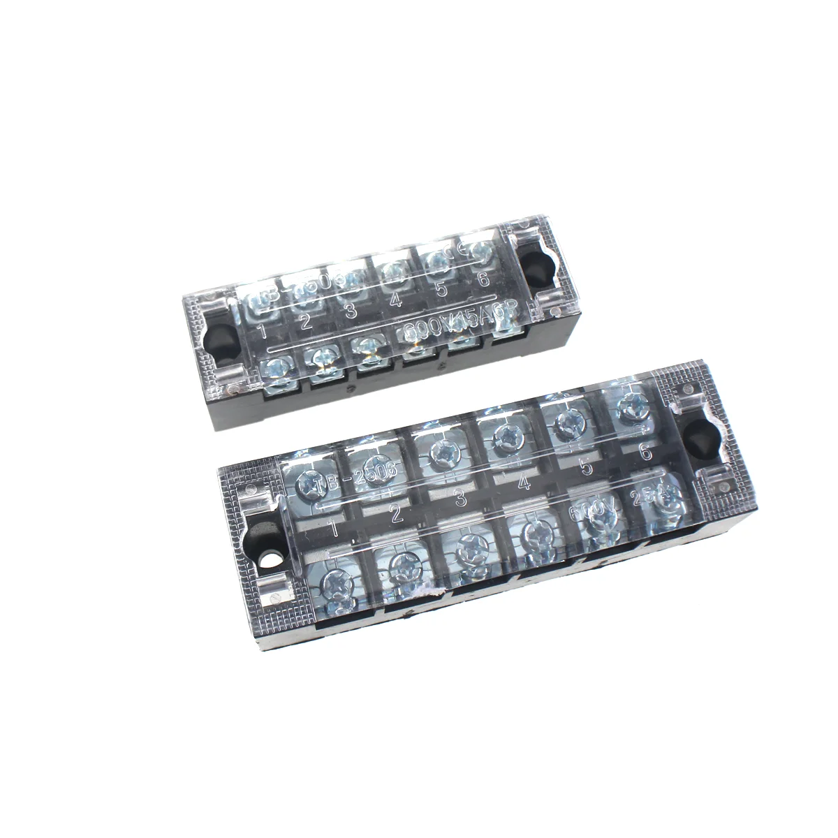 5Pcs 600V 15A  TB1504 TB1505 TB1506  TB1510 TB-1512 Positions Screw Electric Wire Connection Barrier Terminal Strip