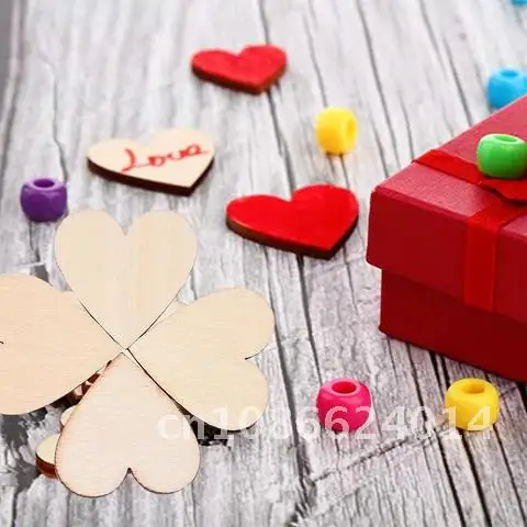 

Natural Wood Hearts Slices Craft 3/4/5 cm Unfinished Wooden Heart Embellishment Ornament Wedding Valentine Diy Arts Supplies