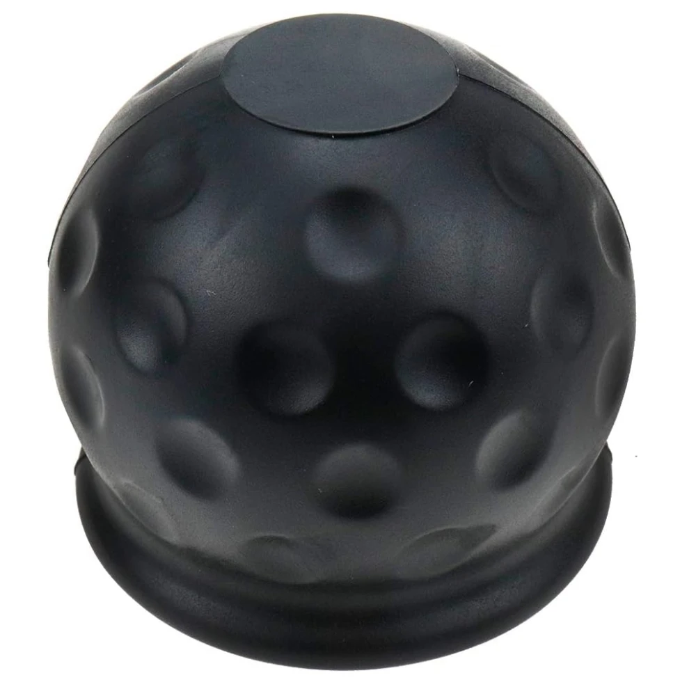 

2.5-Inch Diameter Universal Trailer Ball Cover, Black PVC Golf Ball Shape Towing Hitch Cover for Towing Car Tow Bar Van Vehicles