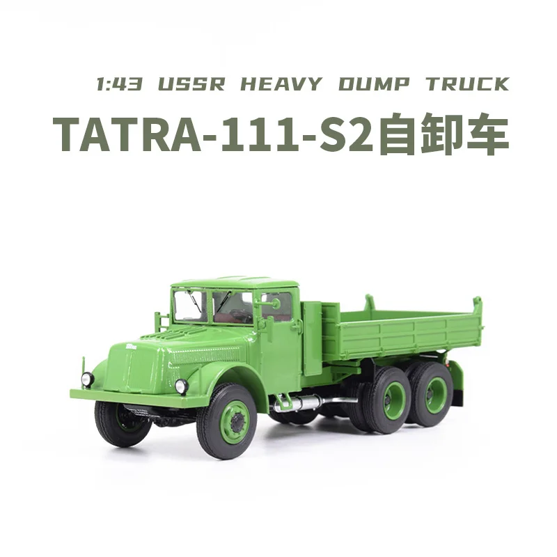 

1:43 Scale Diecast Alloy TATRA-111-S2 Heavy Duty Dump Truck 6x6 Toys Cars Model Classics Adult Collectible Souvenir Gift Display