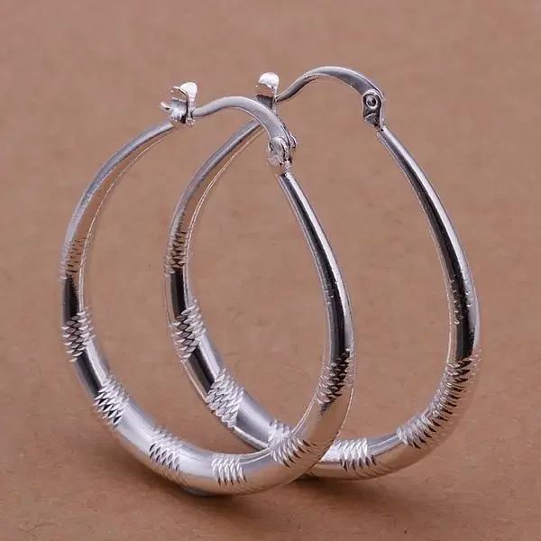 Mode Großhandel schöne 925 Sterling Silber Ohrring für Frauen klassische Charme Schmuck süße Dame Hochzeit Party – Detail 5