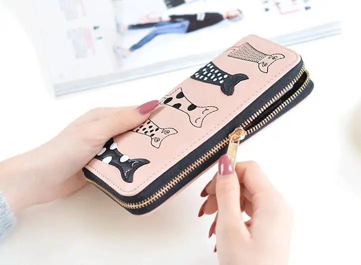 Cartera de dibujos animados de gato para mujer