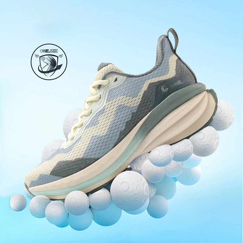 Onemix New Running Shoes Men's Sports and Leisure Shoes Women's Summer Father Shoes Lightweight Soft Soled Running Shoes