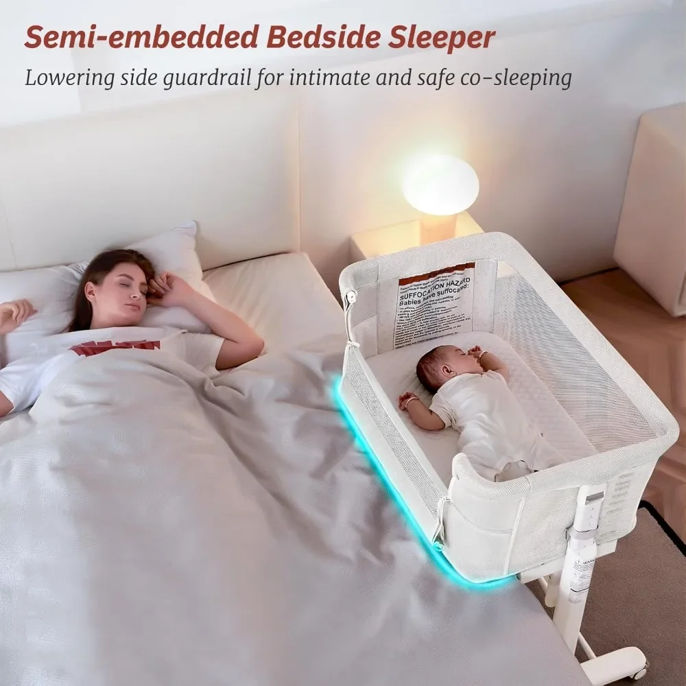 Rocking Wieg Voor Baby Automatische Bed Wieg Elektrische Baby Wieg 5 Hoogtes Verstelbare Bed Slaper