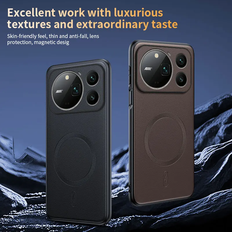 Hülle für Honor Magic 9 Pro Max, magnetische Leder-Schutzhülle, Anti-Fingerabdruck, rutschfest, PC+TPU – Detail 24