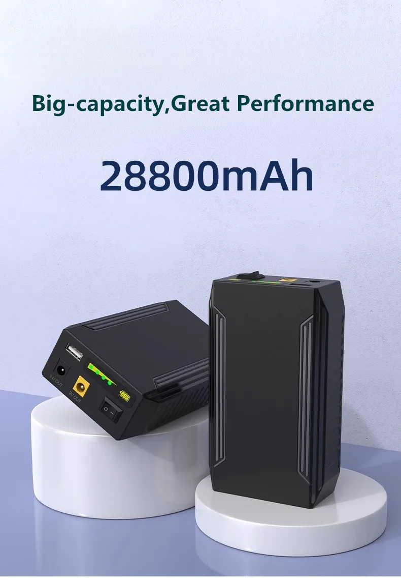 12V 9V 5V 6A 28800MAH Lithium ion Battery for UPS Router/monitor/cellphone/LED lights/Sound Multi-Purpose Power Source