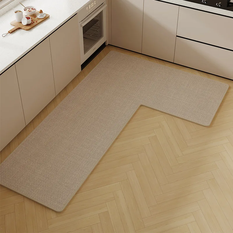 

Woven high-grade kitchen floor mat L-shaped integrated water-absorbing oil-absorbing dirt-resistant non-slip foot mat