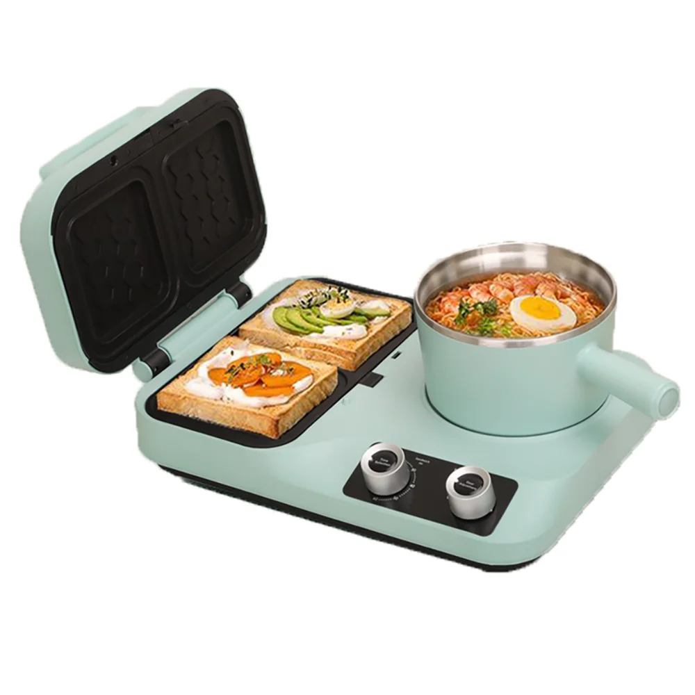 

Hot Sale 4 in 1 Toaster Sandwich Maker Multi-functional Fry Pan Boiler Food Steamer Breakfast Making Machine