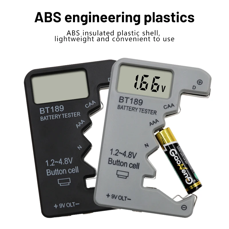 Probador de batería Digital con pantalla LCD, Detector de comprobación de capacidad de batería de botón, herramienta de diagnóstico de capacitancia, AA/AAA/9V/1,5 V