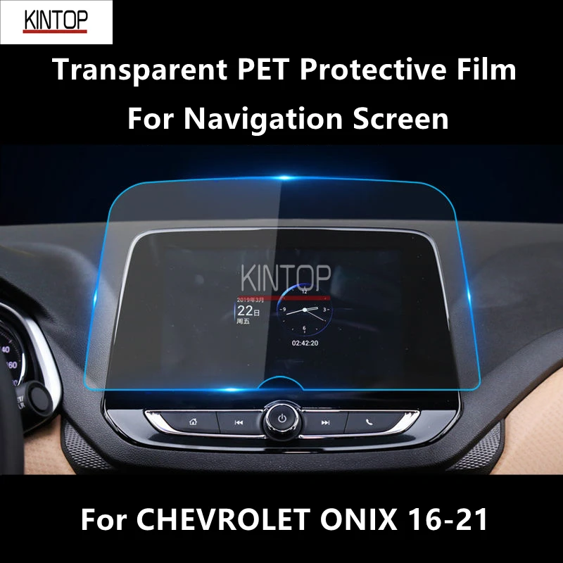 

For CHEVROLET ONIX 16-21 Navigation Screen Transparent PET Protective Film Anti-scratch Repair Film Accessories Refit