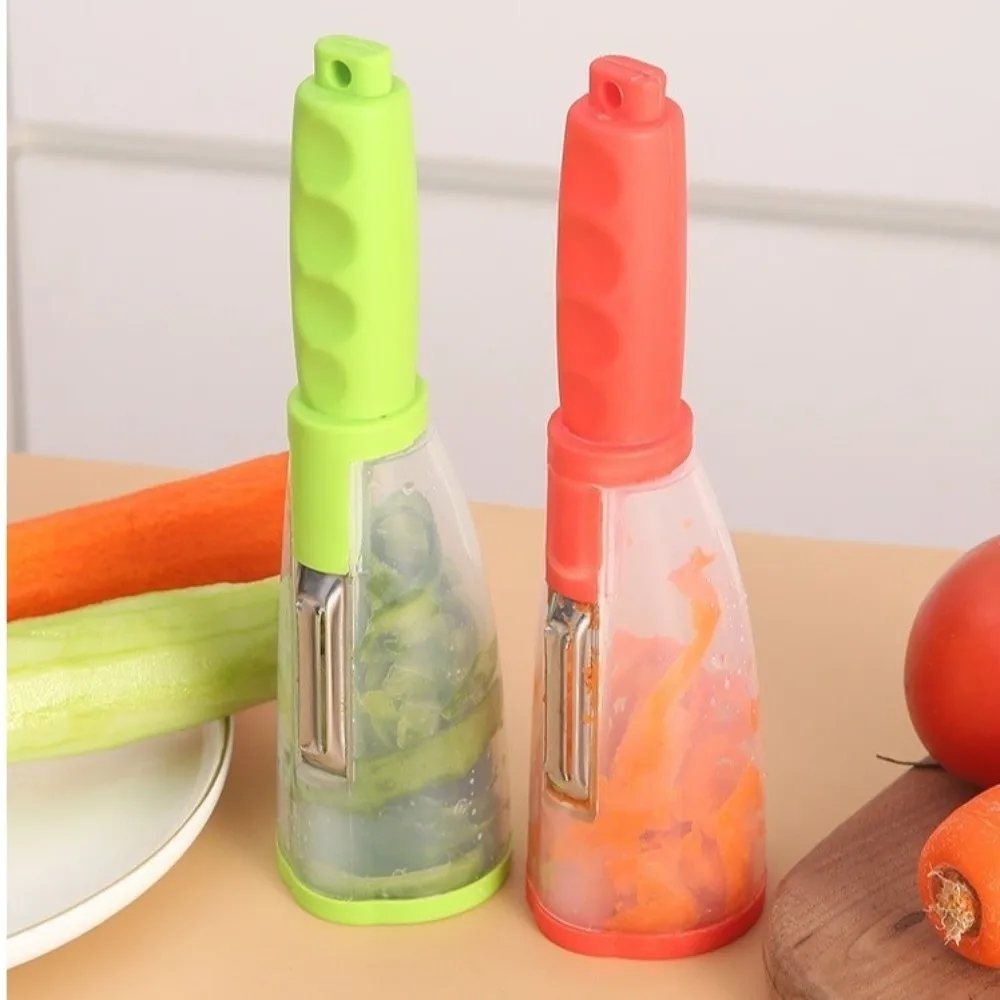 Gadgets Easy Grip Vegetable Peeler Ergonomic Handle Storage Tube Fruit Peeler Multifunctional Creative Peeling Tool Kitchen