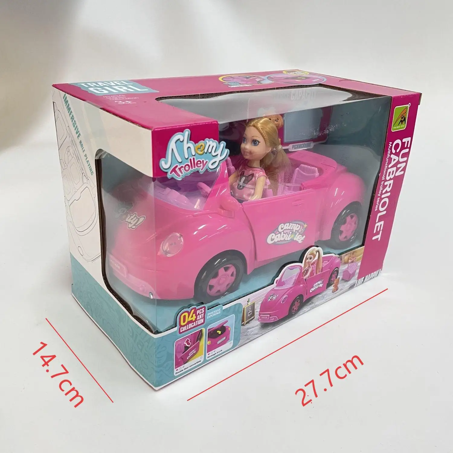 دمية 1/12 نزهة سيارة مجموعة دمية لتقوم بها بنفسك سيارة قابلة للتحويل أثاث مصغر نزهة الأزرق للفتيات التظاهر لعبة هدايا أعياد ميلاد للأطفال #2