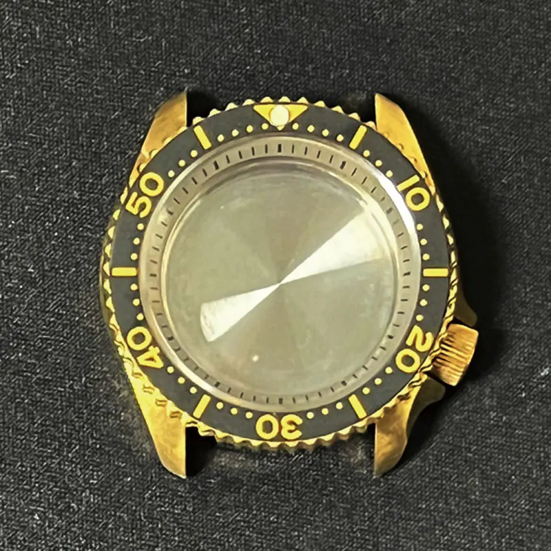 

Watch Parts 44.3mm Aluminum Bronze SKX007 Watch Case Ceramic Bezel Sapphire Glass Suitable For NH35/36 Movement 20Bar