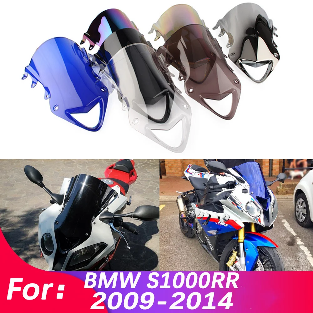 Motorcycle Windshield For BMW S1000RR S1000 S 1000 RR 2009-2014 Double Bubble WindScreen Accessories Fairing Deflector