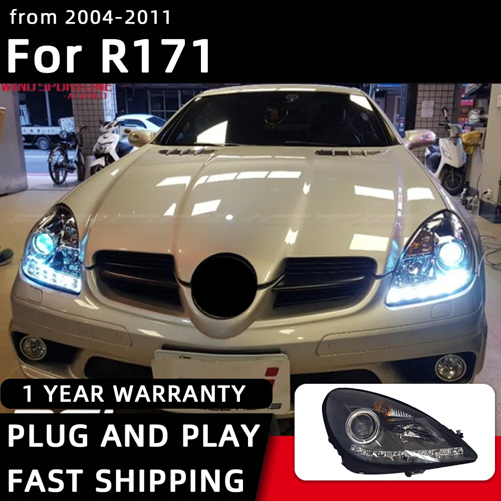 Headlight For Benz R171 LED Headlights 2004-2011 SLK200 SLK230 Head Lamp  Car Styling DRL Signal Projector Lens Auto Accessories