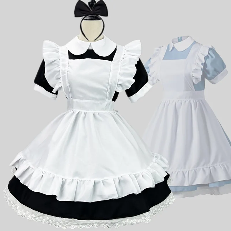 Light Sound Girl Alice Lolita Maid orm Cosplay Japonés Sle School orm Papel Plang Fem Traje de sirviente Polieste...