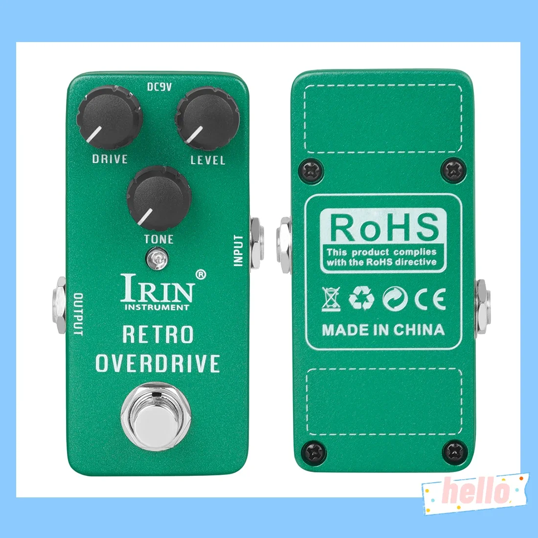 

IRIN RS-01 Ретро Педаль эффектов Overdrive Guitarra Эффект Overdrive Мини-размер True Bypass Педали Аксессуары для электрогитары