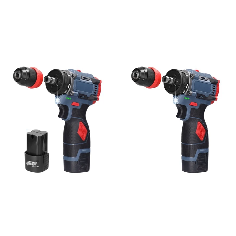 

16.8V 2-In-1 Lithium Drill Electric Screwdriver Multi-Function Power Tool 45Nm Torque Brushless Motor Screw Driver