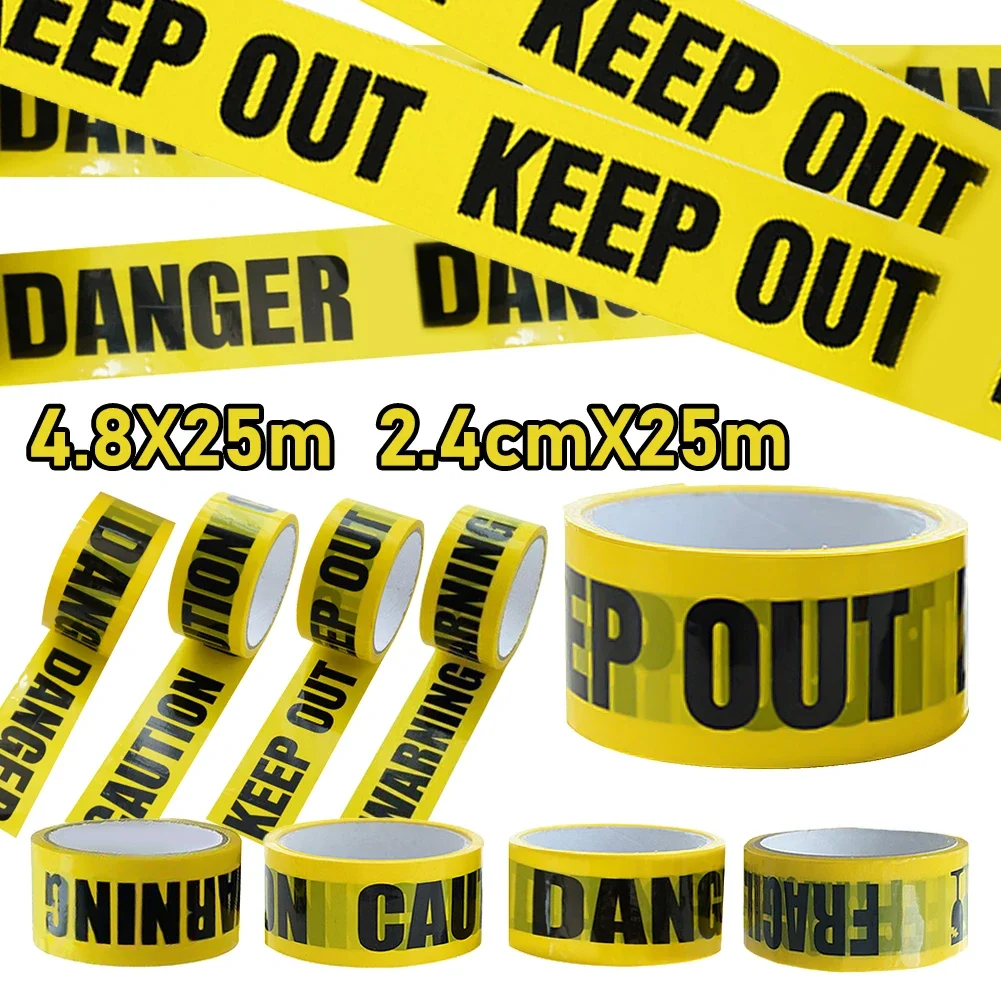 Halloween Party DIY Decoration Warning Tapes 4.8X25m 2.4cmX25m Halloween Decorations Outdoor Scary Party Construction Ribbons