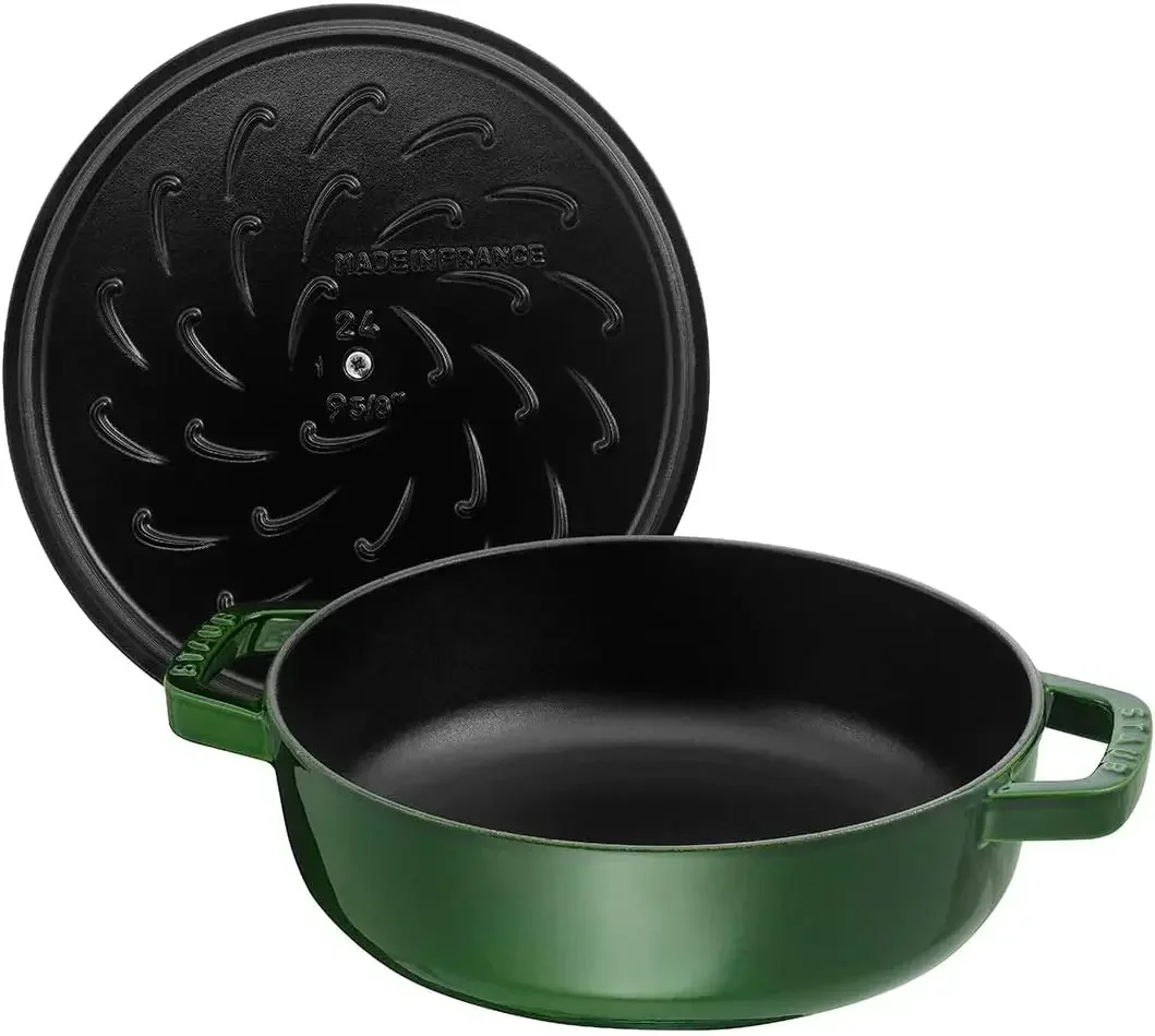 ストウブ(Staub) Bräter mit Chistera 28 cm Two-Handled Pot, 28cm, Basil