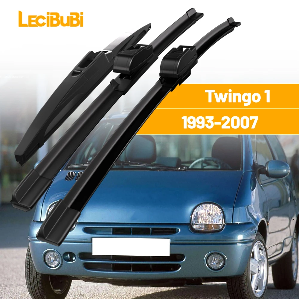 Para renault twingo 1 1993-2007 1 conjunto de lâminas de limpador de para-brisa dianteiro e traseiro 2000 2001 2002 2003 2004 acessórios