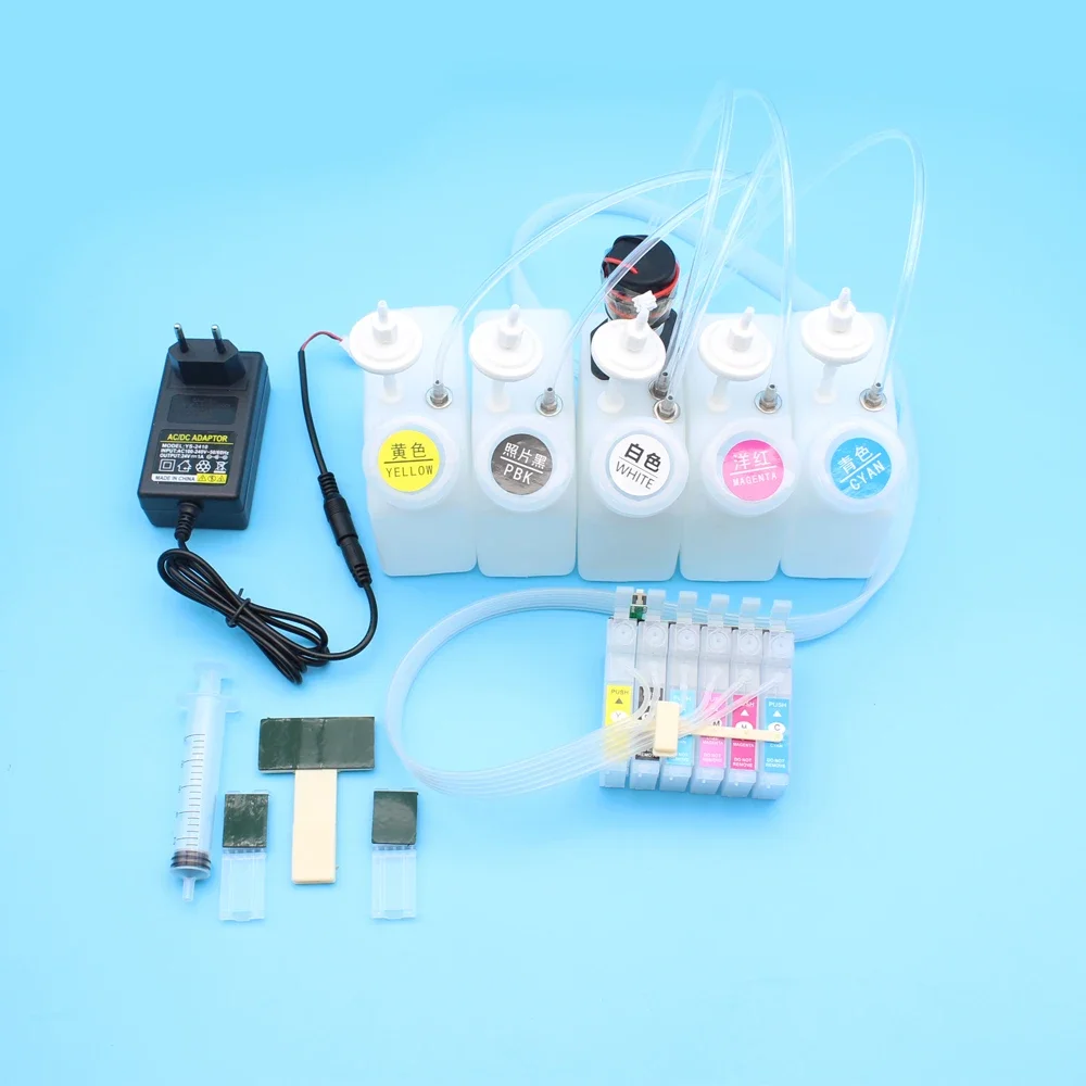 CISS DTF Ink Supply System Continuous Direct To Film White Ink Tank With Stirrer DTF Printer For Epson 1390 1400 1500W 1410 1430