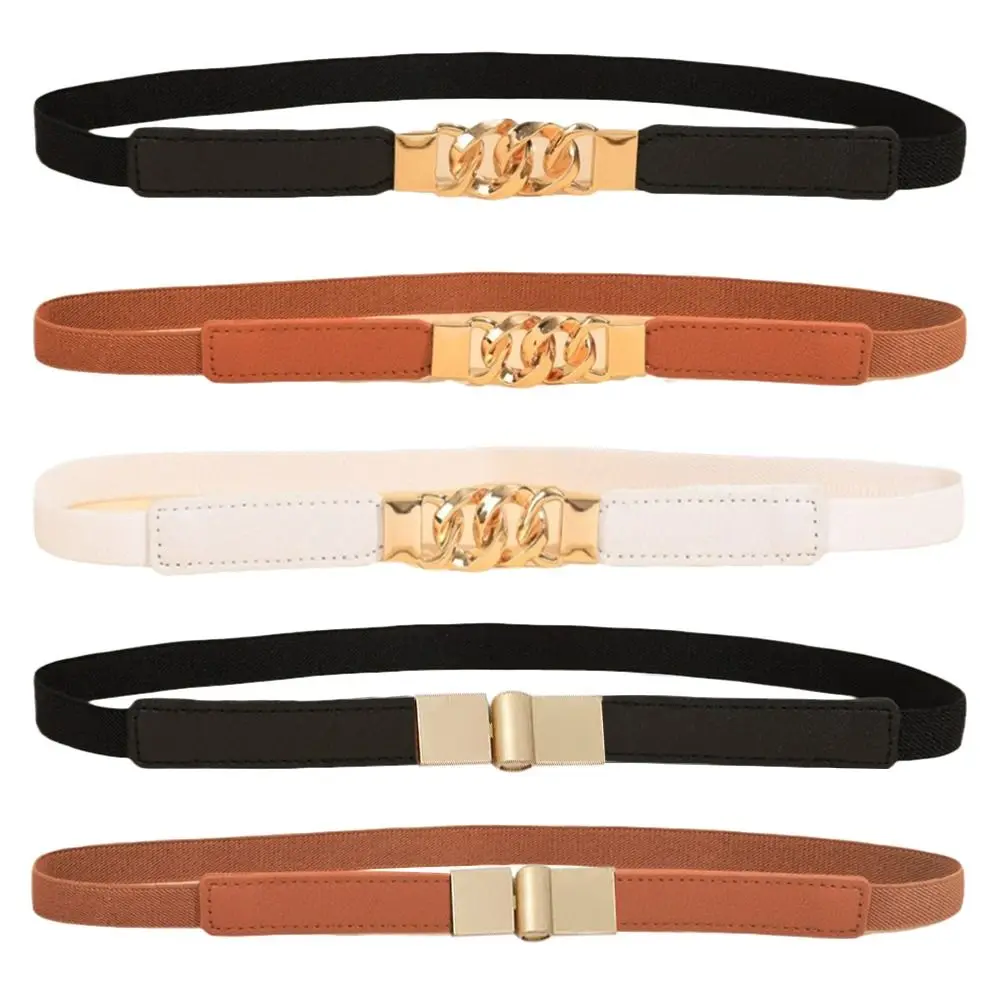 

Fashion Elastic Waist Belt Thin Versatile Waistband Strap Lace Up Simple Waist Bands Skirts Dress
