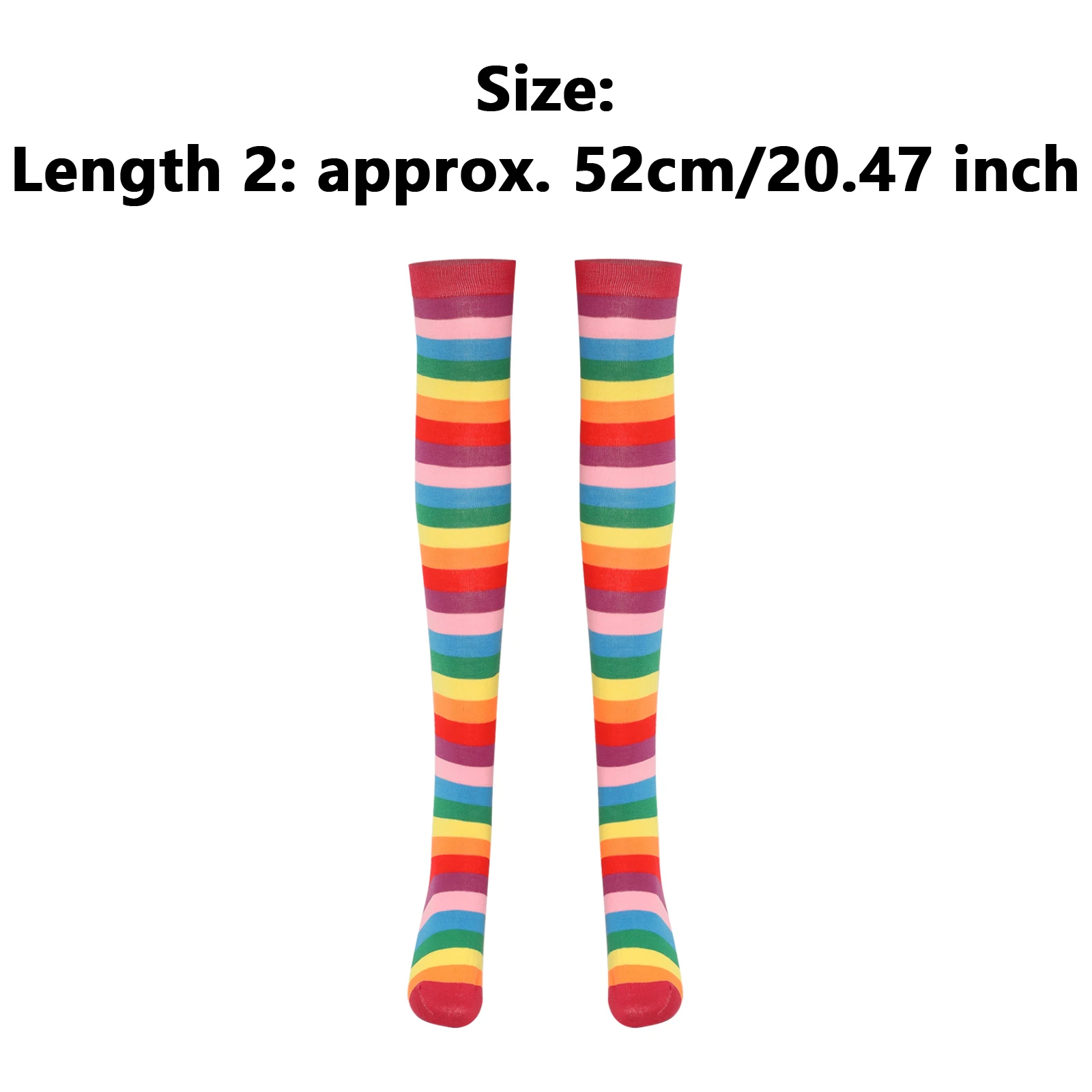 Mulheres novidade all-matched coxa alta overknee meias listradas meias traje acessório para festa cosplay halloween carnaval