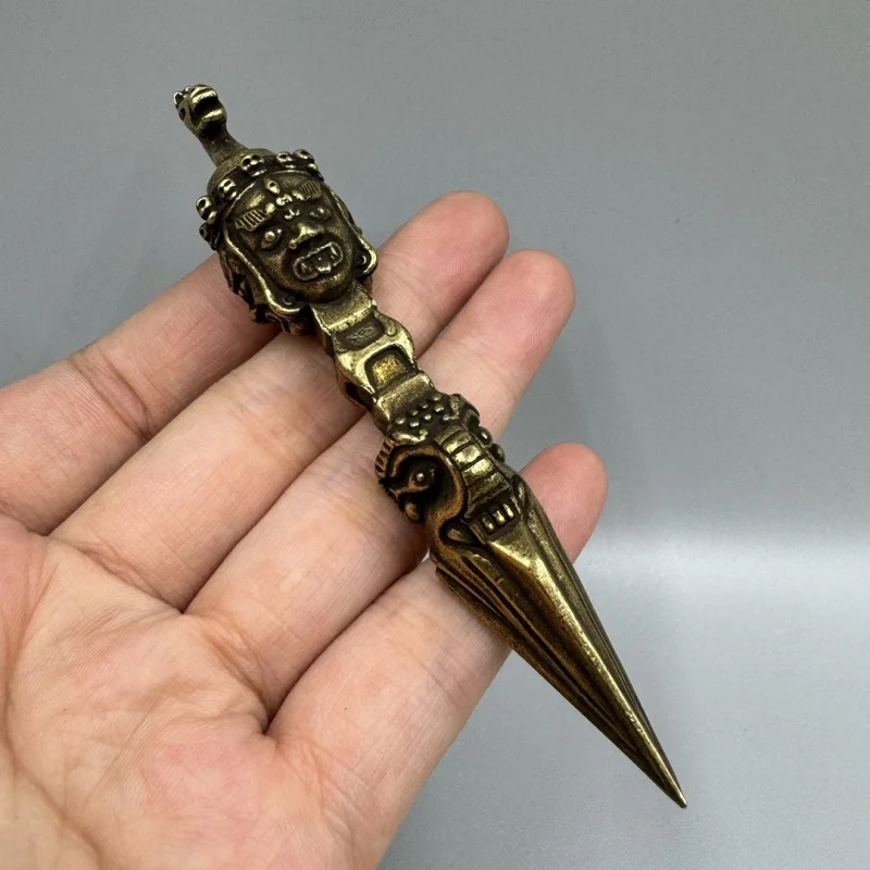 Ancient style Maotou Mingwang ornaments, pure brass vajra decorative crafts