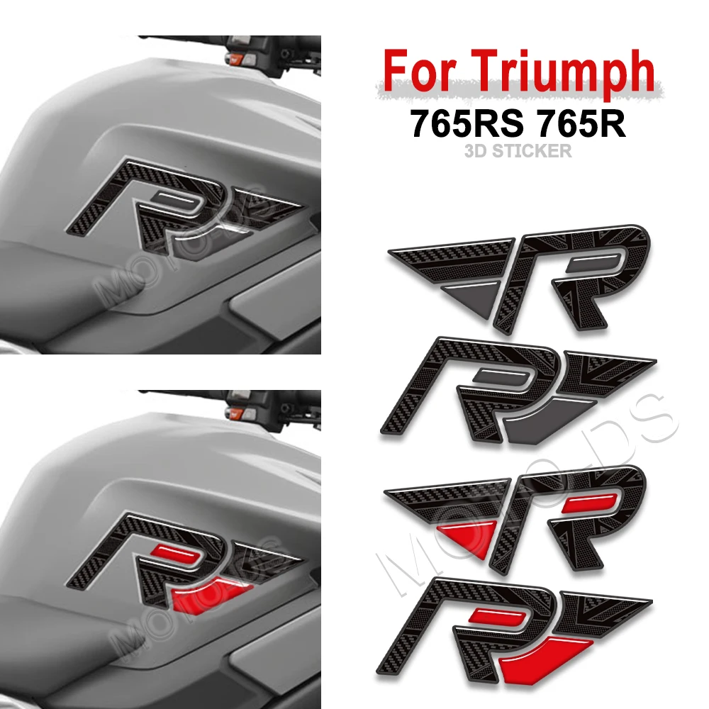 

For Triumph Street Triple 765 RS/R 765R 765RS 2023-2025 3D Motorcycle Tank Grips Pads Knee Guard Protector Anti-Slip Decals