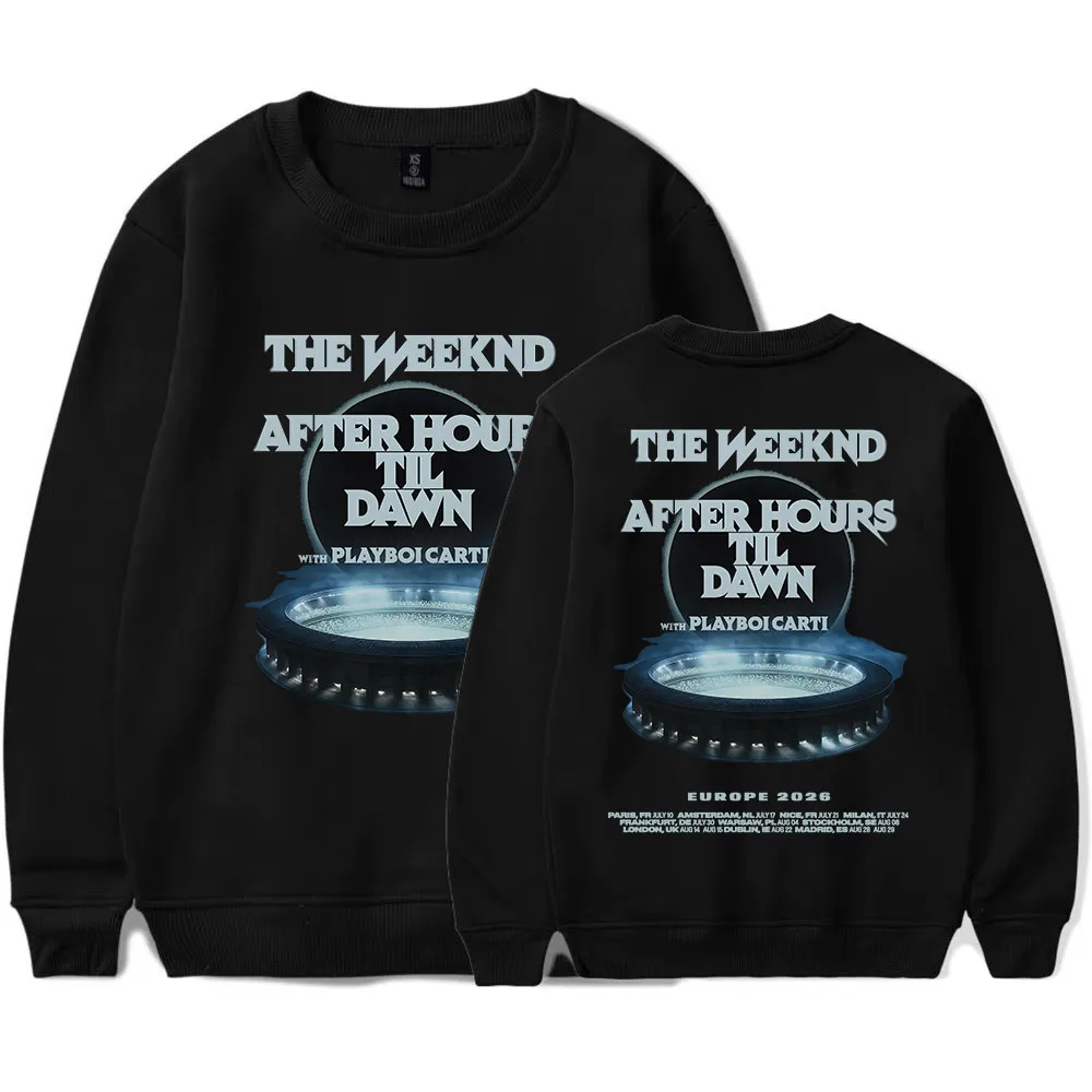 After Hours Til Dawn Tour 2026 CREWNECK Sweatshirt  LATIN AMERICA EUROPE The Weeknd Rapper Pullovers Long Sleeve Men Hoodie Male