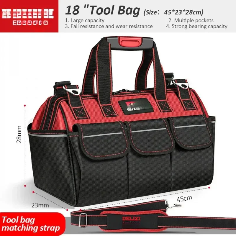 ELECTRIC Tool Bag,Multifunctional Waterproof Storage Bags,Suitable for Electricians,Carpenters,Car Mechanics,Homeowners