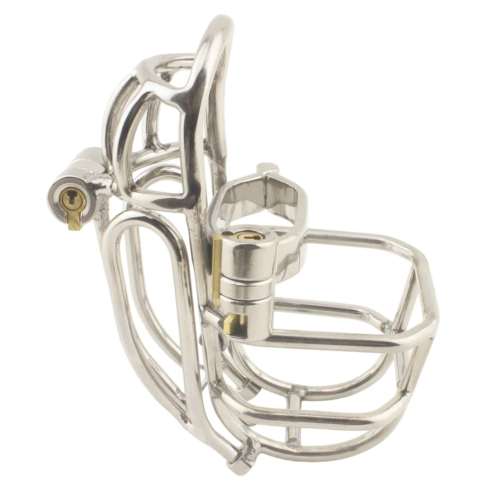 Male Chastity Device Stainless Steel PA Puncture Cock Cage 2023 Newest Design Sex Toys For Men Penis Lock Cock Ring Adult Toy 18
